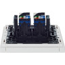 Розетка компьютерная 2-местная IEK FORTEPIANO RJ45 категория 6 FP234 белый FP-K20-2-K01